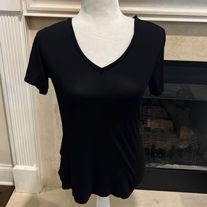 Size S black V neck tshirt. Worn several times. Listing #1613